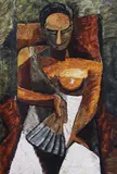 Vik Muniz, Woman with fan, after Picasso (Pictures of Pigment), 2007, digital c-print