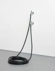 Elmgreen & Dragset, Top and Bottom, 2007, stainless steel taps, black rubber hose