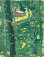 Reflection by Alex Katz, 2007, oil on board, offered Dec 2013