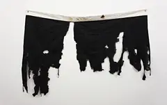 Gardar Eide Einarsson, Burned Black Flag (Danish), 2006, burnt cotton and grommets