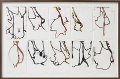 Gary Hume, London Plane Leaf (10 works), 1999, indian ink on paper