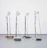 William Hunt, Untitled, 2009, cast plaster, reel-to-reel tape recorders, microphones, microphone stands and headphones