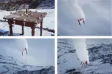 Tisch mit Raketen by Roman Signer, 1993, colour photograph (a set of 4), sold Dec 2013