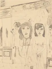 Jockum Nordström, Serious Talking, 1999, pencil on paper
