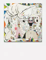 Cult of color salad by Trenton Doyle Hancock, 2006, oil, acrylic, ink, graphite and mixed media collage on canvas, sold Dec 2013