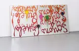 Sam Durant, Soyons Cruel, 2008, spray enamel on mirrored glass mounted to plywood