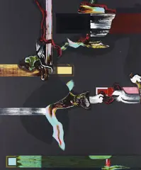 Predator by Fiona Rae, 1998, oil and acrylic on canvas, sold Dec 2013