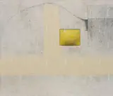 Lluís Lleó, Pocket, 2003, fresco technique on canvas with steel, styrofoam, concrete and paint