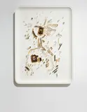 Glenn Kaino, Untitled 1, 2009, gold, plastic, steel pins, wood, glue and white paint