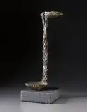 Bryan Hunt, Study for Double Lake Falls, 1991, bronze on granite plinth