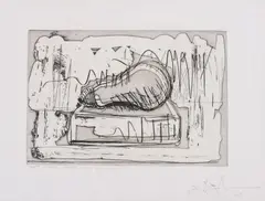 Light Bulb by Jasper Johns, 1967, Etching and open-bite, on handmade Angoumois paper, with margins (deckle on three sides),, sold Feb 2013