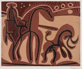 Picador et Taureau by Pablo Picasso, 1959, Linocut in colours, on Arches paper, with full margins, Baer's fourth (final) state,, sold Feb 2013