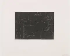 Jeune femme devant une table garnie de fruits by Henri Matisse, 1914/15, Unique monotype, on vélin Tochon-Lepage paper, with full margins,, sold Feb 2013