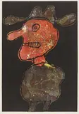 Jean Dubuffet, Personnage au Chapeau, 1962, Lithograph in colours, on Arches paper, with full margins (deckle on all sides),