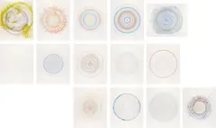 Damien Hirst, In A Spin, The Action of the World on Things Volume II, 2002, The complete set of fourteen etchings in colours with original colophon on Hahnemühle 350 gsm paper, with full margins,