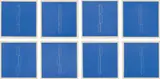 Fred Sandback, Portfolio with Eight Linocuts, 1979, The complete set of eight linocuts in blue, on Japanese laid paper, with full margins,