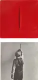 Concetto Spaziale Rosso by Lucio Fontana, 1968, Vacuum-formed plastic object in red, with accompanying book,, sold Feb 2013