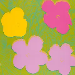 Flowers by Andy Warhol, 1970, Screenprint in colours, on wove paper, the full sheet,, sold Feb 2013