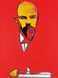 Andy Warhol, Red Lenin, 1987, Screenprint in colours, on Arches 88 paper, the full sheet,