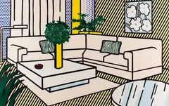Yellow Vase, from Interior Series by Roy Lichtenstein, 1990, Lithograph, woodcut and screenprint in colours, on Paper Technologies, Inc., Museum Board, with full margins,, sold Feb 2013