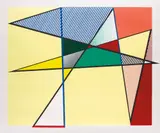 Roy Lichtenstein, Imperfect 67" x 79 7/8", from Imperfect series, 1988, Woodcut, screenprint, and collage in colours, on 3 ply Supra 100 paper,