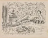 Odalisque, brasero et coupe de fruits by Henri Matisse, 1929, Lithograph on Arches paper, with full margins, sold Dec 2013