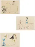 Three plates, from Verve Nos. 29-30 by Pablo Picasso, 1954, Three lithographs in colours, on Arches paper, the full sheets,, offered Dec 2013