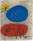 Joan Miró, for Bagatelles végétales: one plate, 1955-6, Etching with aquatint in colours, on cream laid paper, the full sheet,