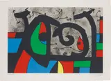 Le lézard aux plumes d’or: plate 9 by Joan Miró, 1971, Lithograph in colours, on Kochi Japanese paper, with full margins,, sold Dec 2013