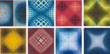 Victor Vasarely, Gaia, 1975, The complete portfolio of eight screenprints in colours, on wove paper, the full sheets, with colophon and title page,