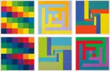 Richard Paul Lohse, Serigrafien, 1967, The complete portfolio of six screenprints in colours, on smooth, white paper, with full margins,