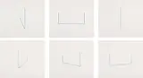Fred Sandback, Six Lithographs, 1975, The complete set of six lithographs in colours, on handmade paper, with full margins,