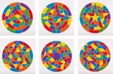 Sol LeWitt, Stars, 2002, The complete set of six linocuts in colours, on Somerset Satin White paper, with full margins,