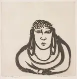 Brett Whiteley, Buddha, 1977, Sugarlift aquatint, on wove paper, the full sheet,