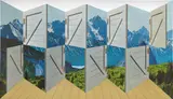 Patrick Hughes, Indoors, 2000, Hand-painted 3D multiple with lithography in colors,