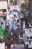 JR, Stairs from Women are Heroes, Action dans la Favela Morro da Providência, 2010, Offset lithograph in colours, on Rives BFK paper, with full margins,