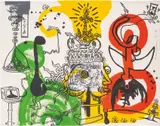 Keith Haring, The King, 1989, Lithograph in colours, on wove paper, the full sheet,