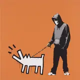 Banksy, Choose Your Weapon (Dark Orange)