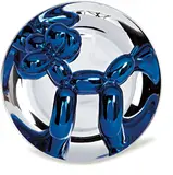 Balloon Dog (Blue) by Jeff Koons, 2002, Porcelain painted in chrome,, sold Dec 2013