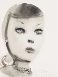 Marlene Dumas, Barbie (with pearl necklace), 1997, Lithograph in colours, on wove paper, the full sheet,