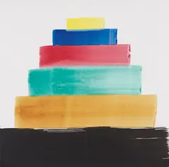 CHICAGO (Work #1370) by Martin Creed, 2012, Unique watercolour, on paper record sleeve, with accompanying 180-gram heavyweight vinyl of four new songs recorded by M, sold Dec 2013