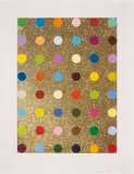 Aurous Iodide by Damien Hirst, 2009, Screenprint in colours, with gold glitter, on wove paper, with full margins,, sold Dec 2013