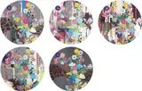 With Reverence, I Lay Myself Before you - Korin - Chrysanthemum; I Recall the Time When My Feet Lifted Off The Ground, Ever So Slightly - Korin - Chrystanthemum; Kansei: Like The River's Flow; Kansei: Abstraction; and Kansei: Architect Of The Heart by Takashi Murakami, 2010-2011, Five offset lithographs in colours, on smooth wove paper, the full sheets,, sold Dec 2013