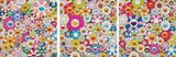 Such Cute Flowers; Flower Smile; and Flowers From The Village of Ponkotan by Takashi Murakami, 2010-2011, Three offset lithographs in colours, on smooth wove paper, the full sheets,, sold Dec 2013