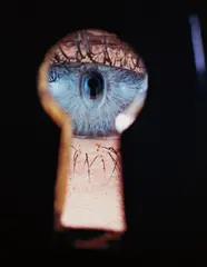 Irving Penn, Eye in Keyhole, New York, 1953, Dye transfer print, printed 1984