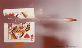 Harold Eugene Edgerton, Queen of Hearts playing card hit by a .30 calibre bullet