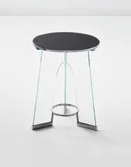 Occasional table by Gio Ponti, circa 1932, Glass, Temprit glass, chromium-plated brass, sold Apr 2013