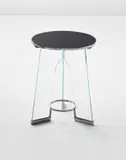 Gio Ponti, Occasional table, circa 1932, Glass, Temprit glass, chromium-plated brass
