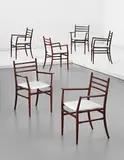 Guglielmo Ulrich, Set of six dining chairs, from the ‘Trieste’ series