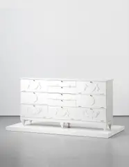 Tomaso Buzzi, Rare sideboard, from the 'I Rustici' series, circa 1930, Painted wood, brass